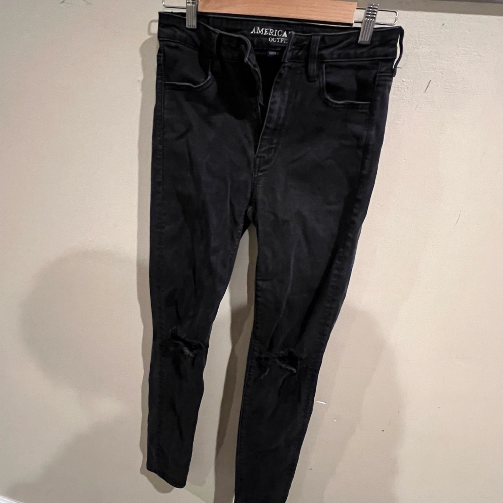 American eagle super stretch black jeans